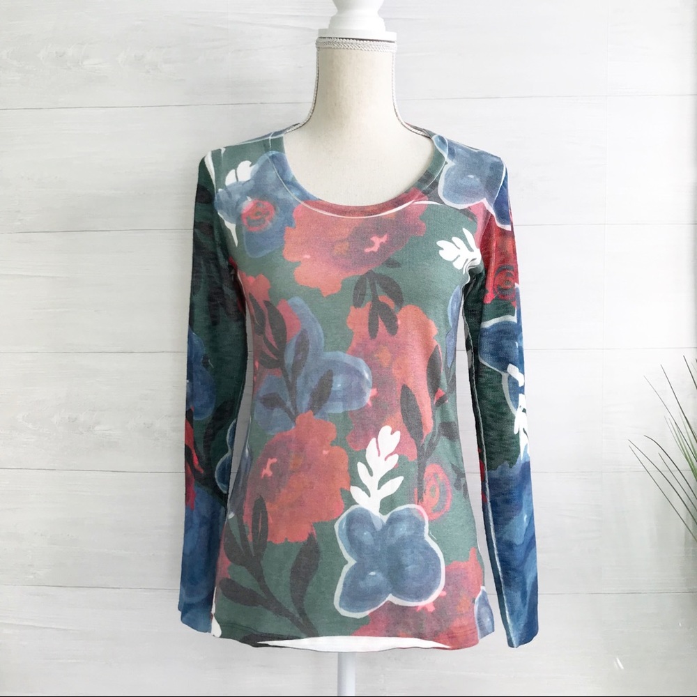 {Whimsy Rose} Butterknit & slub long sleeve top XS